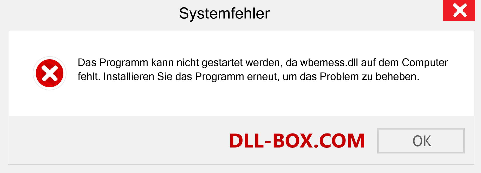 wbemess.dll-Datei fehlt?. Download für Windows 7, 8, 10 - Fix wbemess dll Missing Error unter Windows, Fotos, Bildern